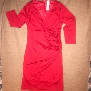 Red Ruched Dress